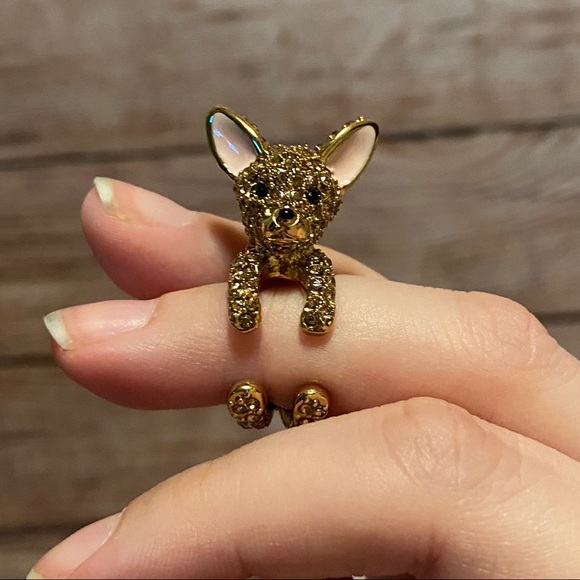 Kate Spade HAUTE STUFF Chihuahua Statement Ring - Picture 3 of 9